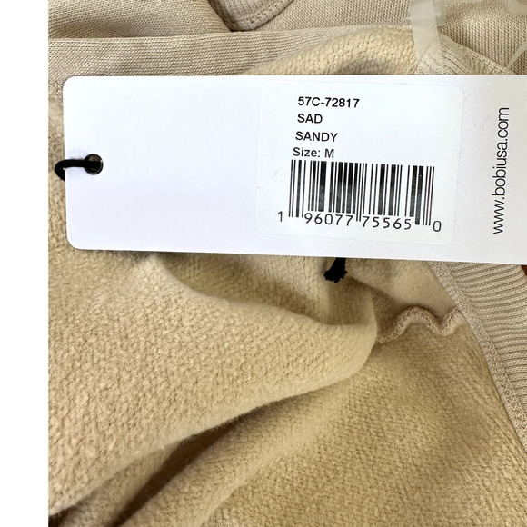 Revolve Bobi Open Tie Back Sweatshirt-Size Medium Womens-Color Sandy-NWT - Picture 6 of 6